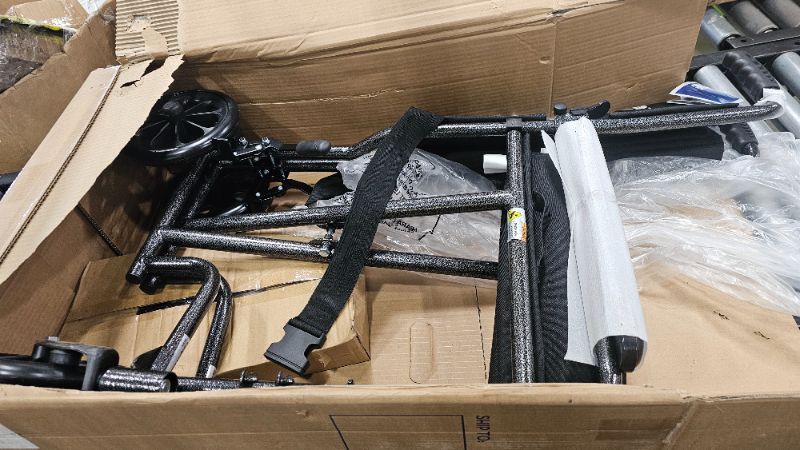Photo 1 of Drive Medical Transport Wheelchair Steel 17 inch Seat Width x 16"D 250 lbs. 