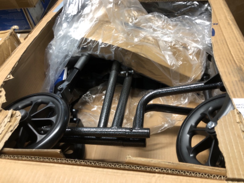 Photo 1 of Drive Medical Transport Wheelchair Steel 17 inch Seat Width x 16"D 250 lbs. 
