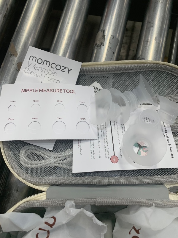 Photo 1 of Momcozy Breast Pump Hands Free Mobile Style | M6, Wearable Breastfeeding Pump Ideal Rhythm for More Milk, DoubleFit Flange More Fit & Discreet with 3 Modes & 9 Levels, 24mm - 2 Pack Quill Gray