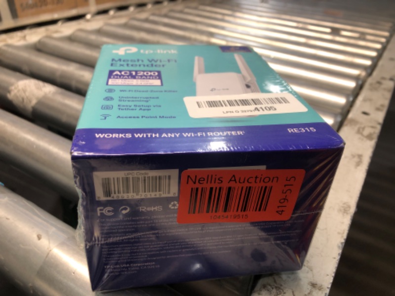 Photo 1 of TP-Link AC1200 WiFi Extender, 2024 Wirecutter Best WiFi Extender, 1.2Gbps home signal booster, Dual Band 5GHz/2.4GHz, Covers Up to 1500 Sq.ft and 30 Devices ,support Onemesh, One Ethernet Port (RE315)