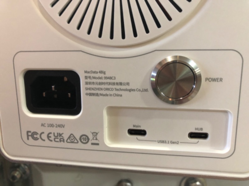 Photo 1 of ORICO Daisy Chain 4 Bay Hard Drive Enclosure USB 3.2 Gen 2 Aluminum Das Enclosure Support 22TB and Expansion Max Up to 264TB for 3.5-inchs HDD -9948C3