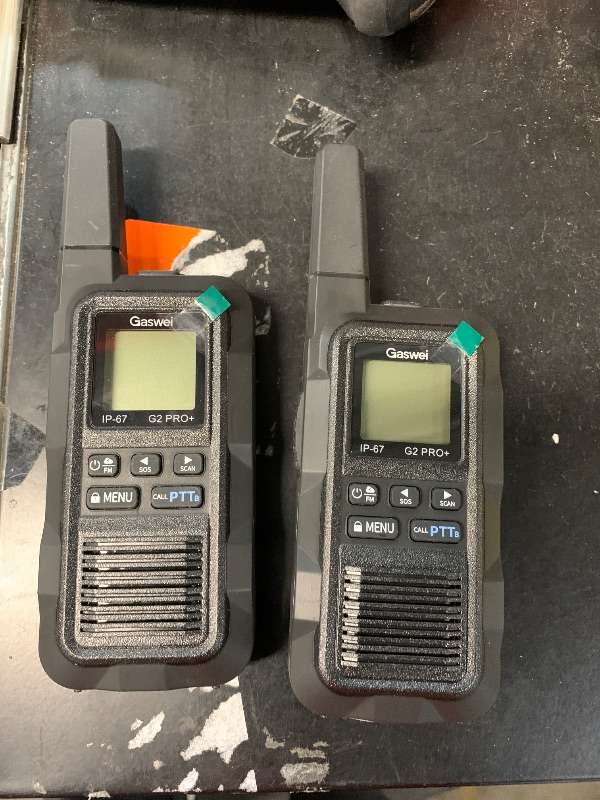 Photo 1 of PARTS ONLY*****
Gaswei G2pro+ Heavy Duty Walkie Talkies for Adults?Rechargeable Long Range Two Way Radios 2 watts ?NOAA Weather?FM Radio?IP67 Waterproof?VOX ?Double PTT?Li-ion Battery (2 Pack - Black)