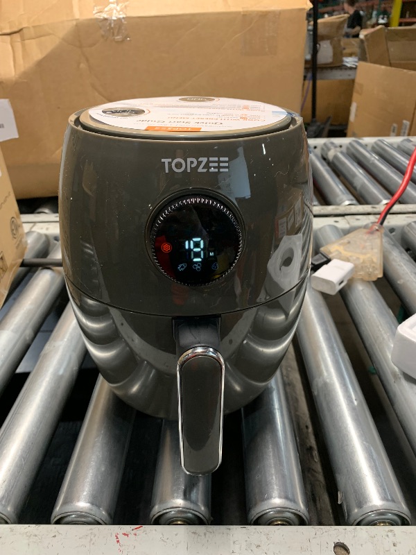 Photo 1 of Small Compact Air Fryer, 2.1QT, 4-in-1 Small Mini Airfryer, Bake, Roast, Reheat, 98% Less Oil, Adjustable Temperature Control w/ 60min Timer, Quiet, Nonstick & Dishwasher Safe, BPA-Free, Grey