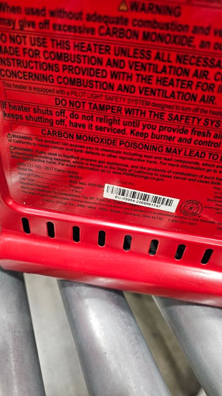Photo 1 of ***PARTS ONLY ITEM*** Mr. Heater Portable Propane Buddy Heater