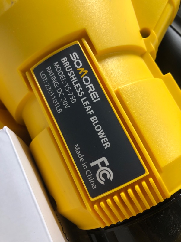 Photo 1 of ***PARTS ONLY*** ***NON REFUNDABLE***  SOMOREI Cordless Leaf Blower - 500 CFM Brushless Electric Blower with 2 Packs 4.0Ah Battery & Charger