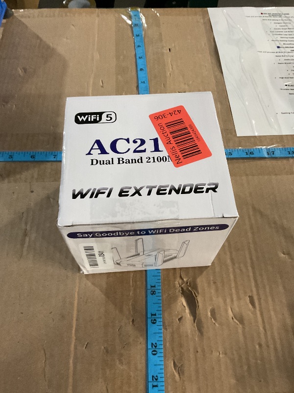 Photo 1 of 2025 AC2100 WiFi Extender - WiFi Extender Signal Booster with Gigabit Ethernet Port, WiFi Booster Dual-Band(5.8G&2.4G) Coverage to 12888 sp.ft, Faster Speed, Compatible with Multiple Devices