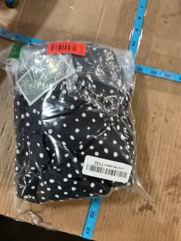 Photo 1 of (LARGE) (BAGGED) Eomenie One Piece Swimdress Swimsuits for Women Tummy Control Swim Dresses Skirt Bathing Suit Black Polka Dot