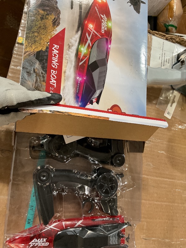 Photo 1 of TOLLCY Remote Control Boat for Kids, 2Pack RC Boats with LED Lights for Pools Lakes River & Bathtub, 2.4Ghz Control, Whole Body Waterproof, 2 Rechargeable Batteries Summer Water Toys