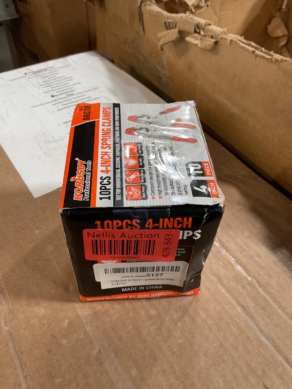Photo 1 of HORUSDY 10-Piece 4" inch Spring Clamp, Spring Metal Spring Clamps, 1.5"-inch Jaw opening