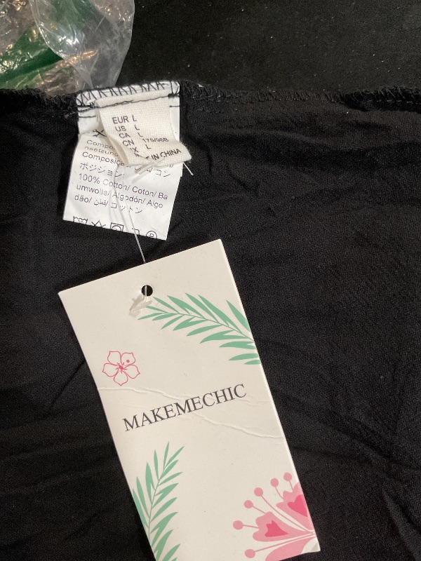 Photo 1 of *item may run small* MakeMeChic Women's One Shoulder Dress Drawstring Side Cut Out High Waisted Sleeveless Mini Short Dress Black Large