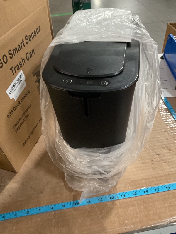 Photo 1 of (Se all images)TIPGO Automatic Motion Sensor Bathroom Trash Can with Lid, 2.6 Gallon Touchless Trash Bin, Smart Garbage 