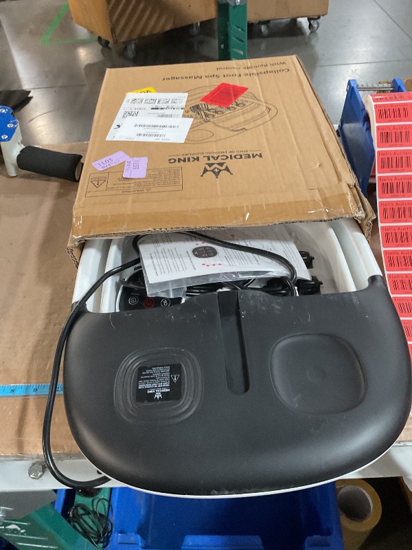 Photo 1 of **USED**Medical king Foot Spa with Heat and Massage and Jets Includes A Remote Control A Pumice Stone Collapsible Massager with Bubbles and Vibration