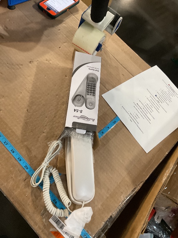 Photo 1 of Corded Phone for Home, Durable landline Phone with Large Buttons for Seniors, Versatile Mini Phone for The Home, Office, and More(White)