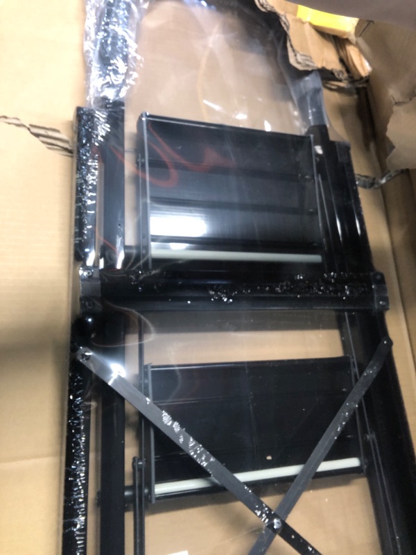 Photo 1 of COROCO 6 Step Ladder, Folding Step Stool with Anti-Slip Wide Sturdy Pedal and Handgrip, Portable Lightweight Aluminum Stepladder, Multi-Use for Home, Library, Garage (300 lbs Capacity) - Black