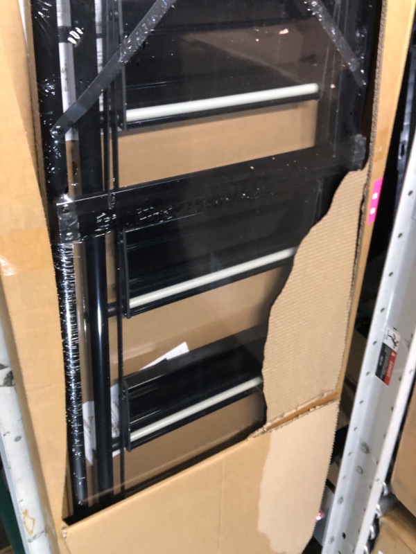 Photo 1 of COROCO 6 Step Ladder, Folding Step Stool with Anti-Slip Wide Sturdy Pedal and Handgrip, Portable Lightweight Aluminum Stepladder, Multi-Use for Home, Library, Garage (300 lbs Capacity) - Black