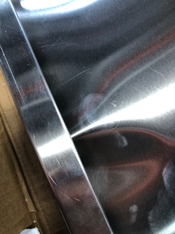 Photo 1 of ***MAJOR DAMAGE - DENTED - LIKELY MISSING PARTS - SEE PICTURES***
Treshin 3 Tier Stainless Steel Utility Cart Commercial Heavy Duty Rolling Cart Food Storage Service Trolley with Handle and Wheels for Kitchen Restaurant Hospital Lab and Hotel 19" W x 31" 