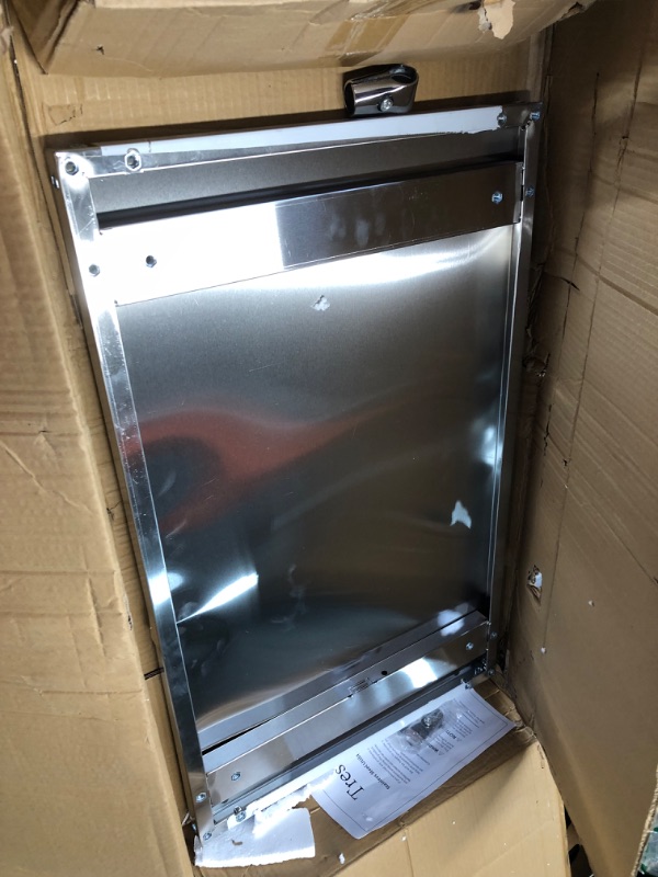 Photo 1 of ***MAJOR DAMAGE - DENTED - LIKELY MISSING PARTS - SEE PICTURES***
Treshin 3 Tier Stainless Steel Utility Cart Commercial Heavy Duty Rolling Cart Food Storage Service Trolley with Handle and Wheels for Kitchen Restaurant Hospital Lab and Hotel 19" W x 31" 