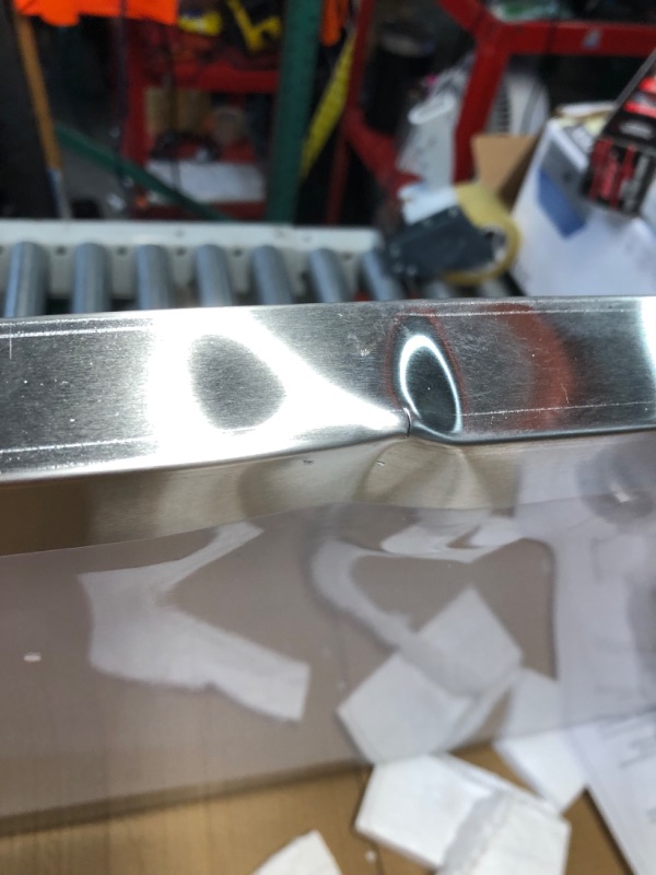 Photo 1 of ***MAJOR DAMAGE - DENTED - LIKELY MISSING PARTS - SEE PICTURES***
Treshin 3 Tier Stainless Steel Utility Cart Commercial Heavy Duty Rolling Cart Food Storage Service Trolley with Handle and Wheels for Kitchen Restaurant Hospital Lab and Hotel 19" W x 31" 