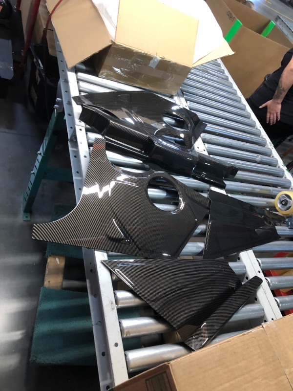 Photo 1 of ***DAMAGED - ADHESIVE RIPPED OFF - SEE PICTURES***
BILLFARO Engine Compartment Surround Overlay,Carbon Fiber Pattern Engine Bay Panel Cover Trim Side Panel Center Strut Cover for Corvette C8 Stingray 2020+ for C8 Z06/E-Ray 2023+