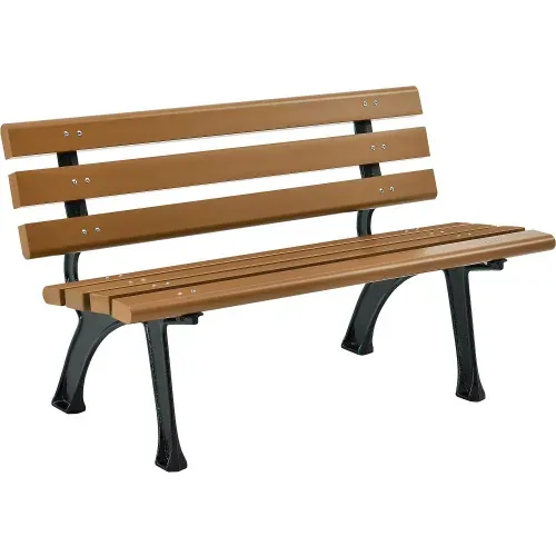 Photo 1 of 
Global Industrial™ 4' Park Bench w/ Backrest, Tan
