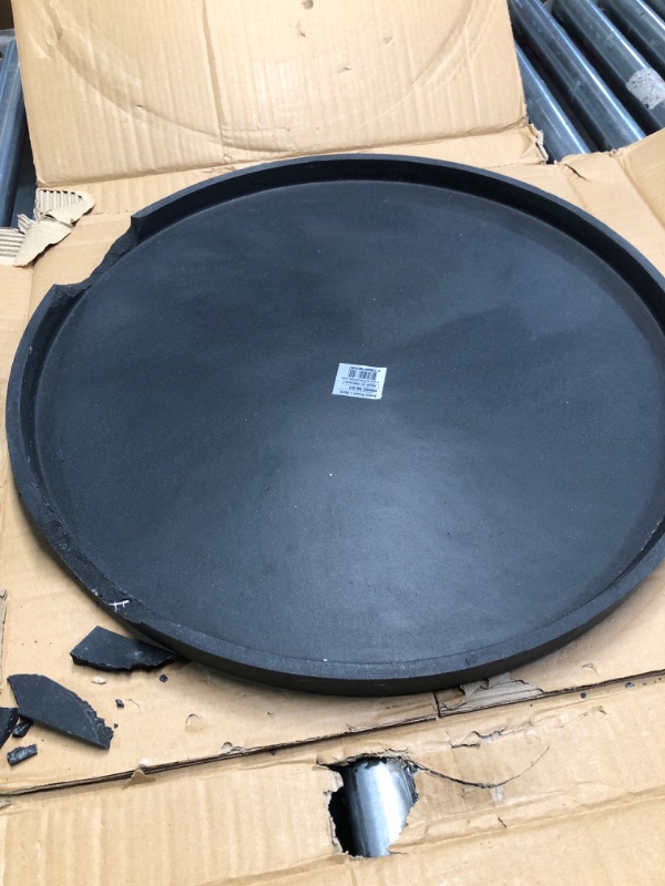 Photo 1 of (see images) Pottery Pots Large Fiberstone Indoor Outdoor Round Saucer for Planter, 22 Inch Diameter, Black