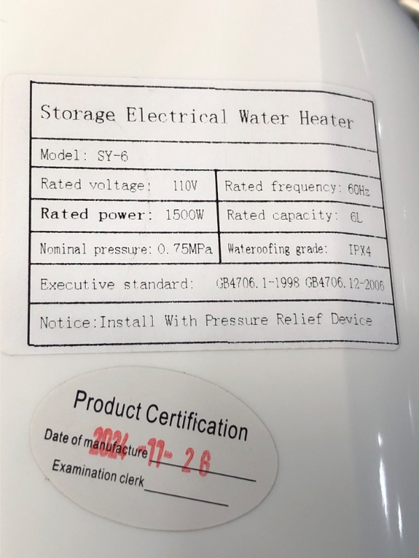 Photo 1 of (please see all images) Electric Hot Water Heater 31 Gallon Tank Storage with LED Display