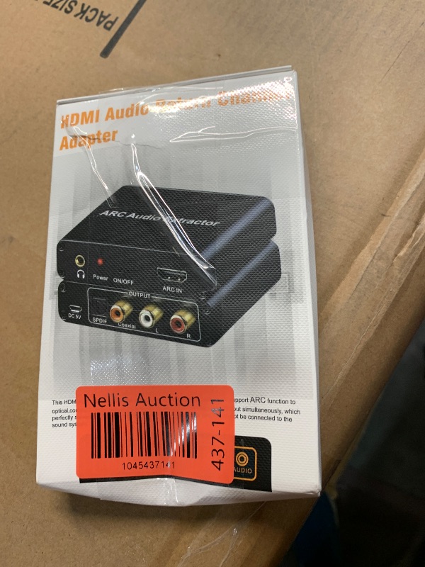 Photo 1 of HDMI ARC Adapter, ARC Audio Extractor with Digital Optical TOSLINK SPDIF/Coaxial and Analog 3.5mm L/R Stereo HDMI ARC to RCA Audio Converter Compatible with HDTV Soundbar Amplifier