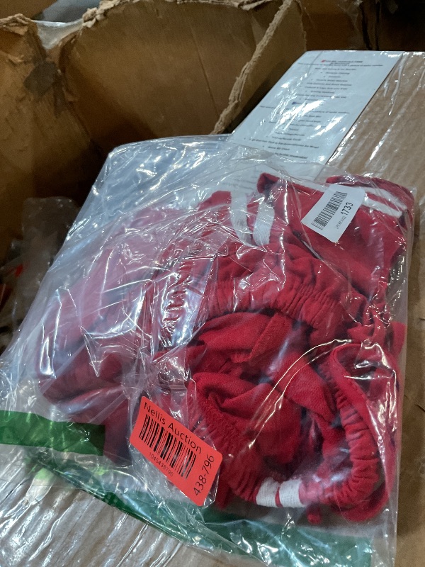 Photo 1 of (SMALL) (BAGGED) BEAUDRM Women's Side Striped Pant Baggy Wide Leg Sweatpants Drawstring Low Waisted Slit Track Pants Streetwear Joggers Red Small