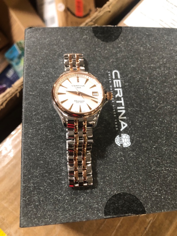 Photo 1 of Silver gold color check photo Certina, Womens, DS ACTION Lady Diamonds, Stainless Steel, Swiss Quartz Watch,