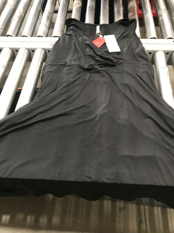 Photo 1 of ANRABESS Womens Summer Dress Ruffle Sleeve V Neck Midi Dresses Fashion Casual Fit Flowy Tiered Boho Beach Vacation Sundress Black-XXL