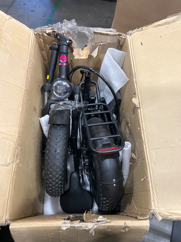 Photo 1 of **box damaged** Windone S16 Electric Bike for Adults, 750W Peak Motor Ebike with 48V/13Ah Removable Battery, Max 22MPH Speed & 50 Miles Range (PAS), 16" x 4.0 Fat Tire and Shock Absorber,UL Certified