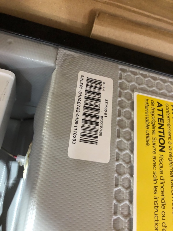 Photo 1 of ** PARTS ONLY**Midea MRU03M2ABB Upright Freezer Large Black, 3.0 Cubic Feet