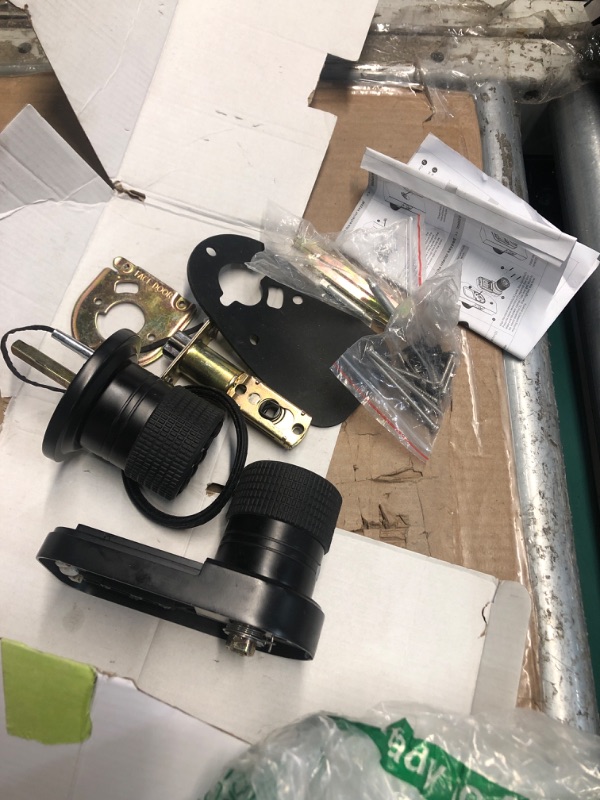Photo 1 of (Missing keys)Double Sided Keypad Door Knob with Dual Cylinders and Key Alike, iuknob Keyless Entry Smart Door Lock for Entrance, Fence, Gate, Swimming Pool,Waterproof and Weatherproof for Outdoor & Interior Door.