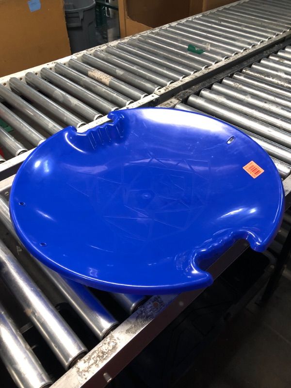 Photo 1 of (used)(see images) Era 26-inch Avalanche Adventurer Sled — 1 Rider Kids' Plastic Saucer for Year-Round Fun on Sand and Grass Hills, Blue