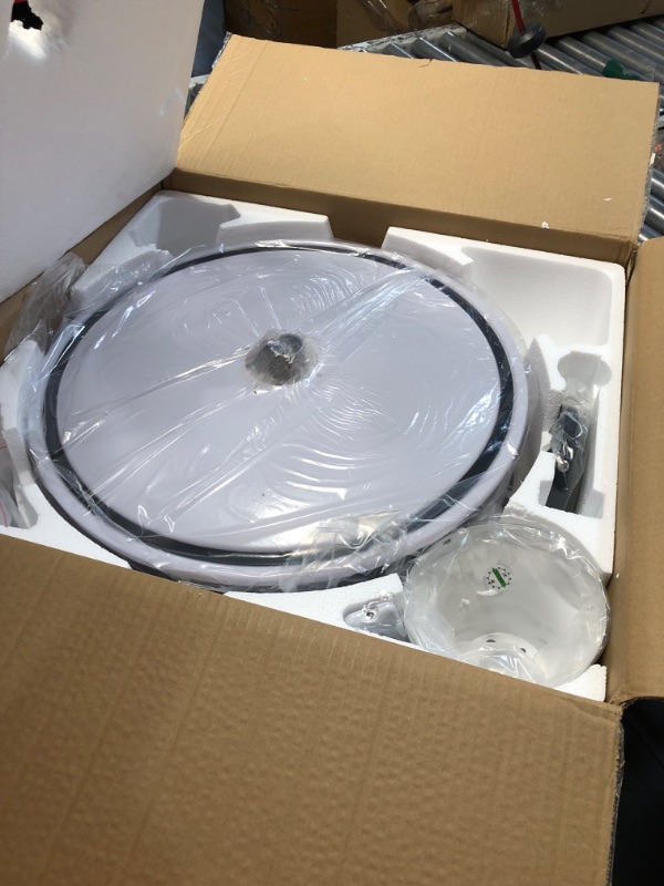 Photo 1 of ***(MAJOR DAMAGE/ SEE NOTES)***
HENTAG 42'' Retractable Ceiling Fan with Lights, Smart Ceiling Fan Light with Bluetooth Speaker, App Control for Dimming & RGB Color Change Reversible Bedroom Living Room