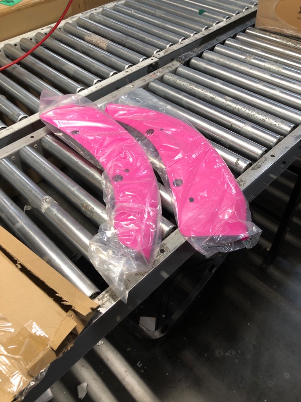 Photo 1 of **missing clips** HTRACING Front Bumper Lip Splitter Protector Compatible with Charger SRT Hellcat/SRT 392/Scat Pack/RT Scat Pack/GT/RT 2015-2023, Pink