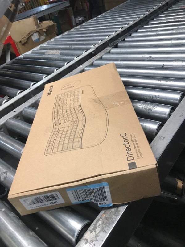 Photo 1 of MEETION Ergonomic Wireless Keyboard and Mouse, Ergo Keyboard with Vertical Mouse, Split Cushioned Wrist Palm Rest, Natural Typing, Rechargeable, Full Size, Windows/Mac/Computer/Laptop, Black DirectorC