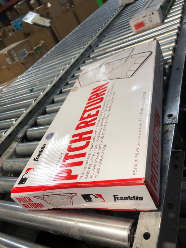 Photo 1 of **MISSING UNKNOWN PARTS**
Franklin Sports Baseball Rebounder Net - 3-Way Baseball + Softball Pitchback Net + Fielding Trainer - Bounce Back Net