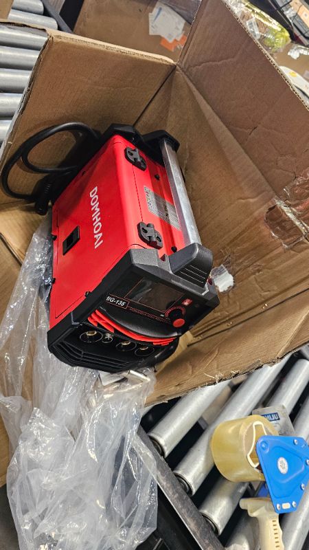 Photo 1 of **dented on side** MIG Welder 110V, 135A Flux Core MIG Welder/Lift TIG/Stick 3-in-1 Welding Machine with [Large LED Display] and Synergy, IGBT Inverter Welder and Portable Gasless Welder Equipment
