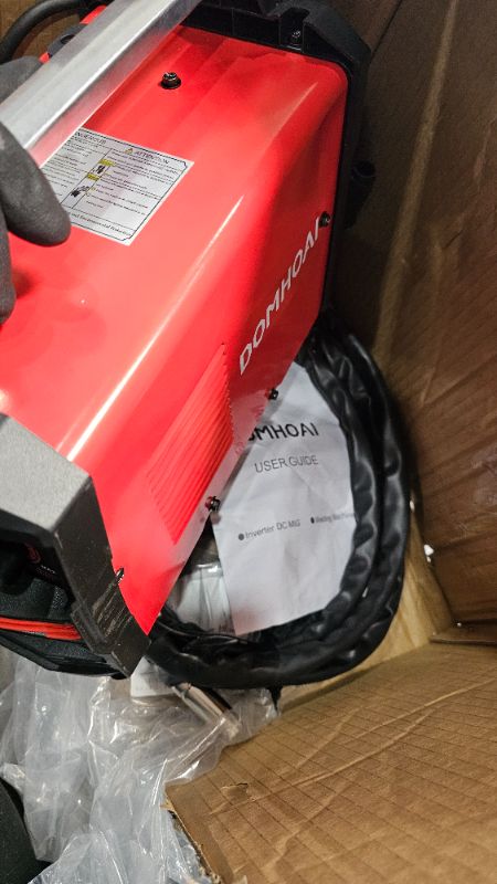 Photo 1 of **dented on side** MIG Welder 110V, 135A Flux Core MIG Welder/Lift TIG/Stick 3-in-1 Welding Machine with [Large LED Display] and Synergy, IGBT Inverter Welder and Portable Gasless Welder Equipment
