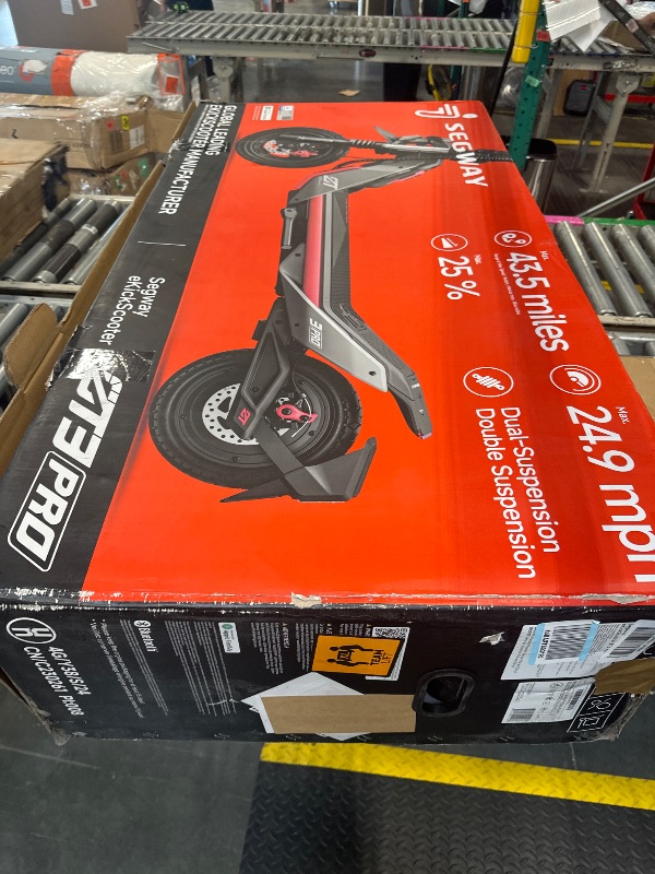 Photo 1 of ***PARTS ONLY UNTESTED**********Segway ZT3 Pro Electric Scooter, Up to 24.9 MPH, 43.5-Mile Range, Dual Suspension, Flash Charge, 1600W Peak Motor, Off-Road Scooter for Adults UL Certified (UL2272/2271)