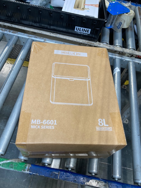 Photo 1 of **MISSING HANGER CLIP*Mbillion Kitchen Compost Bin Hanging Trash Can with Lid 2.1 Gallon Stainless Steel Garbage Can for Kitchen Cabinet Door Mounted Trash Can Under Sink Door RV Bathroom,Silver