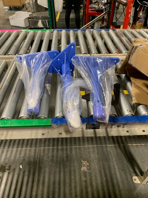 Photo 1 of *****Missing One Legs*****Factory Direct Partners Replacement Standard Swivel Glide Table Legs for FDP Activity Tables, Adjustable Height 19-30 inches, Includes Legs and Hardware ONLY (4-Pack) - Blue, 11024-BL