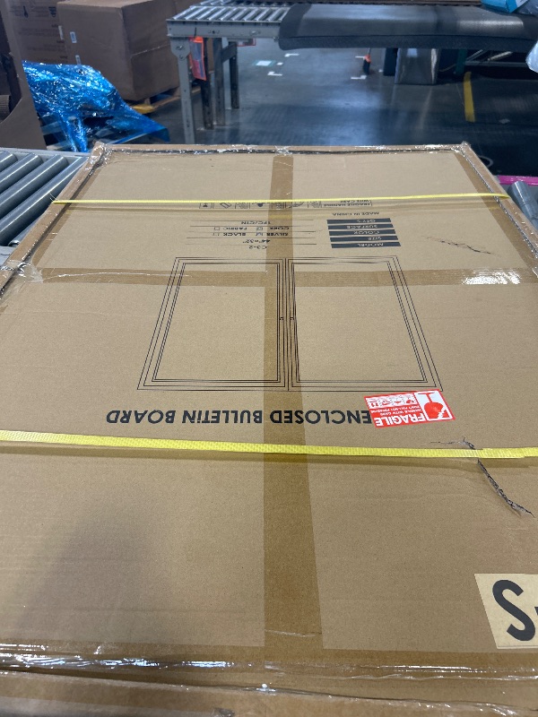 Photo 1 of OUOFS Double-Door Outdoor Enclosed Bulletin Board Weatherproof Bulletin Board with Locking Door, 44x32 Inch Wall-Mounted Message Board for Notices & Announcements