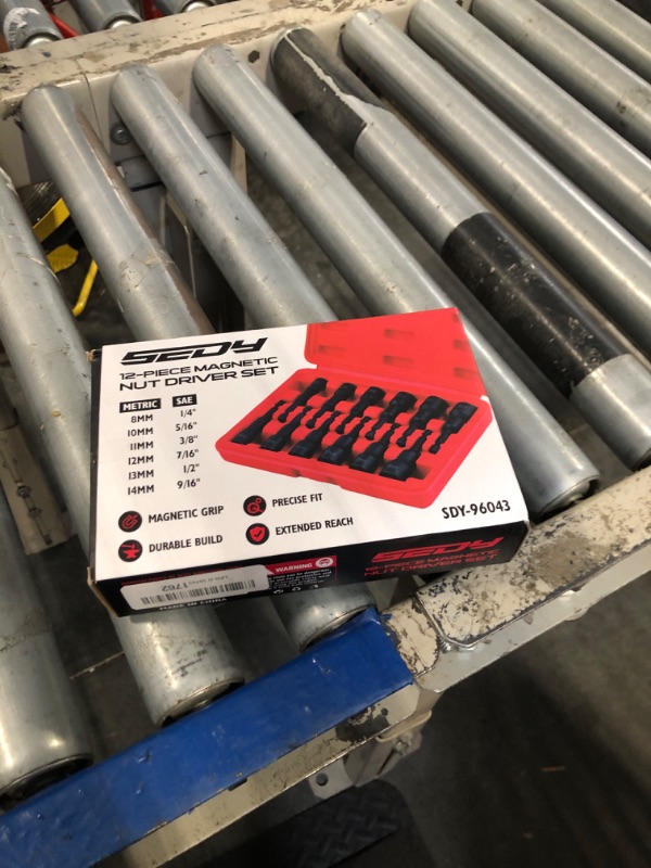 Photo 1 of 12-Piece Magnetic Nut Driver Set - Premium Impact Power Hex Nut Driver Drill Bit Master Kit, SAE & Metric, 1/4-Inch Quick-Change