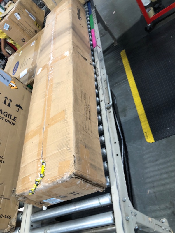 Photo 1 of ***DAMAGED FOR CHARACTER***Tribesigns Dining Table for 8 People, 70.87-inch Rectangular Wood Kitchen Table with Strong Metal Frame, Industrial Large Long Dining Room Table for Big Family (Rustic Brown).