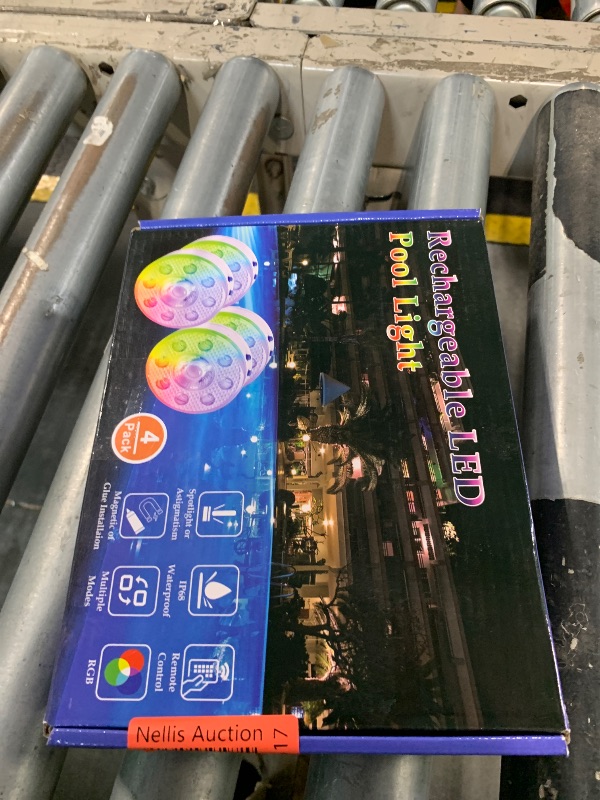 Photo 1 of Underwater Pool Lights for Above Ground Pools and Inground Swimming Pools with Remote Timer Off, Magnet RGB Submersible LED Lights Rechargeable Spotlight 16 Colors 9-Mode, Hot Tubs, Fountain -4Pack