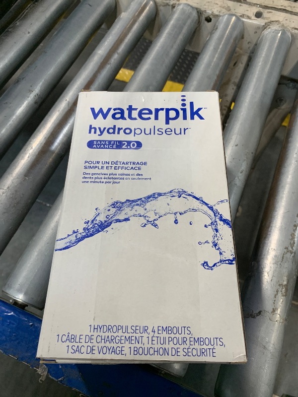 Photo 1 of **missing parts**Waterpik Cordless Advanced 2.0 Water Flosser For Teeth, Gums, Braces, Dental Care With Travel Bag and 4 Tips, ADA Accepted, Rechargeable, Portable, and Waterproof, Gray WP-587, Packaging May Vary