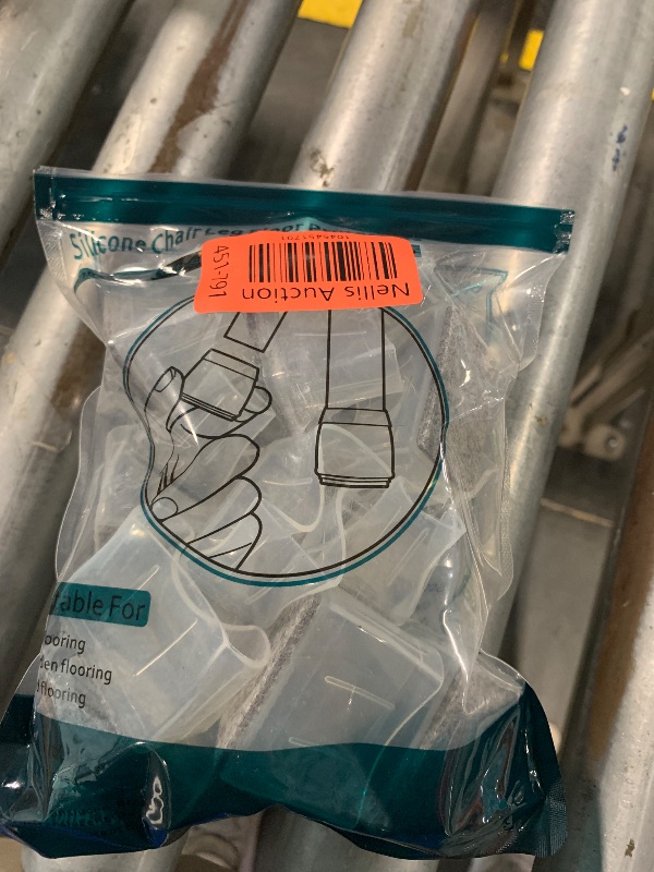 Photo 1 of 1" x 1 3/4" Rectangle Chair Leg Protectors for Hardwood Floors, Silicone Covers to Protect Wood Tile Floors Felt Pads Furniture Leg Caps Reduce Noise, Easy to Move,16 PCS Clear.