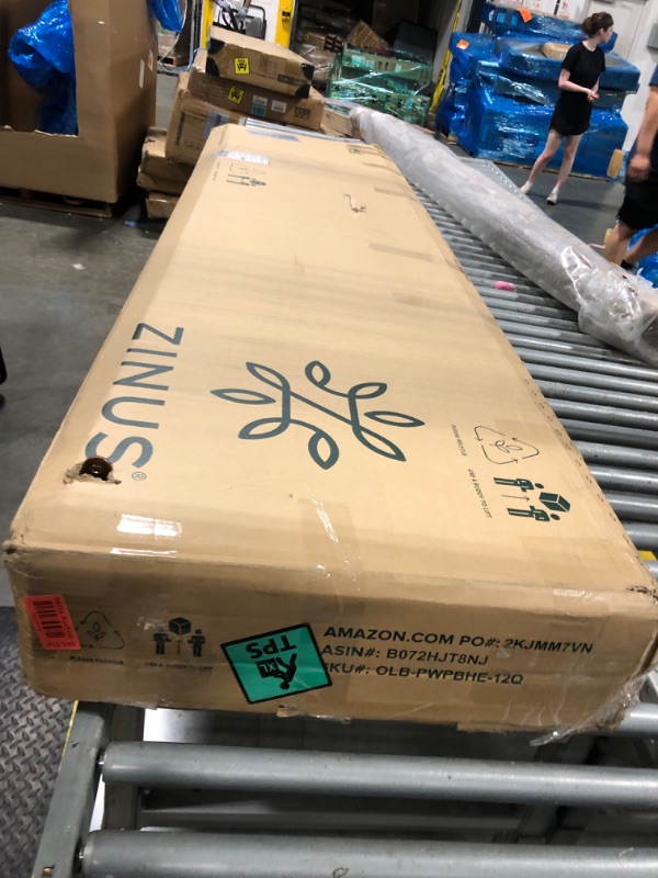 Photo 1 of ***NEEDS NEW SCREWS**
ZINUS Vivek Wood Platform Bed Frame with Headboard, Solid Wood Foundation with Wood Slat Support, No Box Spring Needed, Easy Assembly, Queen          